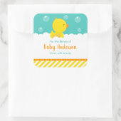 Rubber Ducky Yellow Green Baby Library Bookplaat Vierkante Sticker (Tas)