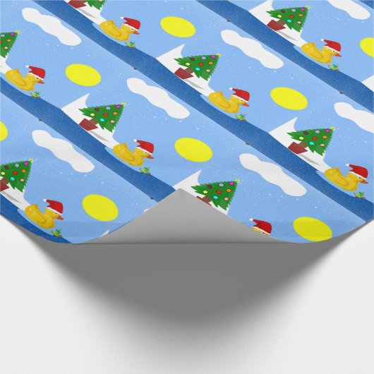 Rubber Ducky's kerstswim Cadeaupapier (Hoek)