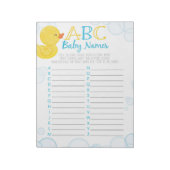Rubber Eend ABC Baby Naam Spel Pakket Notitieblok (Linkerzijde)