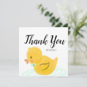 Rubber Eend Aquarel Baby Shower Bedankt  (Staand voorkant)