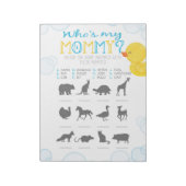 Rubber eend baby dier douche spel pakket notitieblok (Linkerzijde)