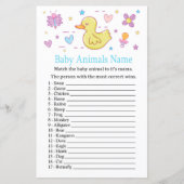 Rubber eend Baby Dieren Naam Game (Voorkant)