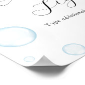 Rubber eend Baby shower aangepaste tekst teken Poster (Hoek)