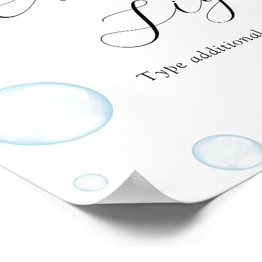 Rubber eend Baby shower aangepaste tekst teken Poster (Hoek)