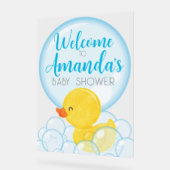 Rubber Eend Baby Shower Acryl Welkom Bord (Hoek)