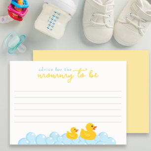 Rubber eend Baby shower advies voor de mama te zij Notitiekaartje