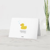 Rubber Eend Baby Shower Bedankt Kaart (Achterkant)