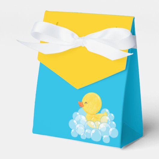 Rubber Eend Baby Shower Cadeautje Bedankdoosjes (Voorkant Zijde)