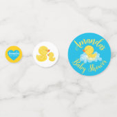 Rubber eend Baby shower Confetti (Voorkanten)