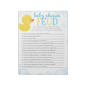 Rubber Eend Baby Shower Feud Spelpakket Notitieblok (Linkerzijde)