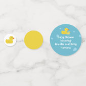 Rubber Eend Baby Shower Geslacht Neutraal Confetti (Achterkanten)
