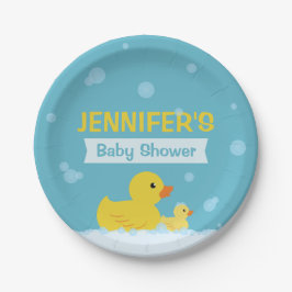 Rubber Eend Baby Shower Geslacht Neutraal Papieren Bordje