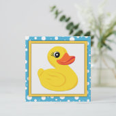 Rubber Eend Baby Shower Kaart (Staand voorkant)