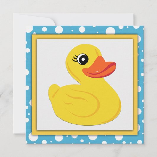 Rubber Eend Baby Shower Kaart (Voorkant)