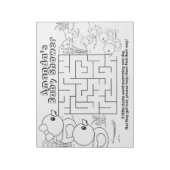 Rubber Eend Baby shower Kinder Maze Activity Sheet Notitieblok (Linkerzijde)