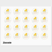 Rubber Eend Baby Shower Sticker – Laat ze een bubb (Vel)