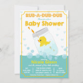 Rubber Eend Baby Shower Uitnodiging (Voorkant)