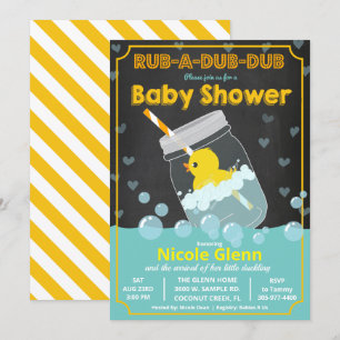 Rubber Eend Baby Shower Uitnodiging