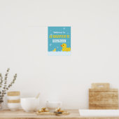 Rubber Eend Baby Shower Welkom Bord Poster (Keuken)
