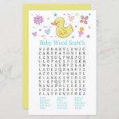 Rubber eend Baby Shower Woordzoekspel Game