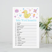 Rubber eend Baby word scramble game (Staand voorkant)