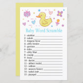 Rubber eend Baby word scramble game (Voorkant / Achterkant)