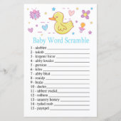 Rubber eend Baby word scramble game (Voorkant)