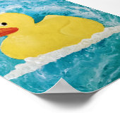 Rubber eend badkamer kunst aan de muur poster (Hoek)