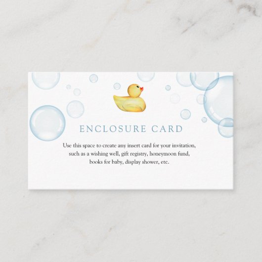 Rubber eend behuizing Kaart (Voorkant)