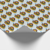 Rubber Eend Brandweerman Cadeaupapier (Hoek)