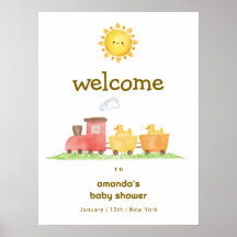 Rubber Eend Choo Choo Trein Baby Shower Welkom