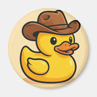 rubber eend cowboy pet magneet