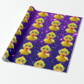 Rubber Eend Cute Charming Thema Geïnspireerd Cadeaupapier (Uitgerold)