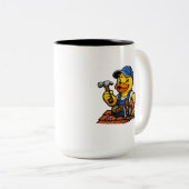 Rubber Eend Dakdekker Tweekleurige Koffiemok (Voorkant rechts)