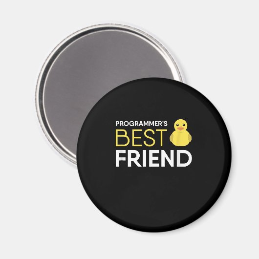 Rubber Eend Debugging Programmeurs Beste Vriend Magneet (Voorkant / Achterkant)