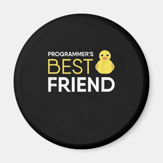 Rubber Eend Debugging Programmeurs Beste Vriend Magneet (Voorkant)