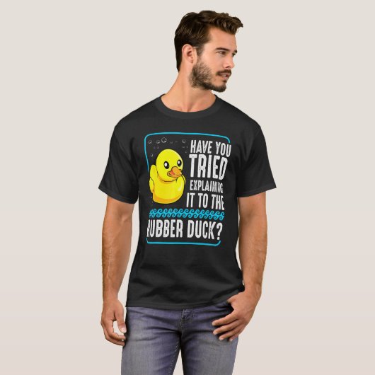 Rubber Eend Debugging Web Coder Programmeur Debugg T-shirt (Voorkant volledig)