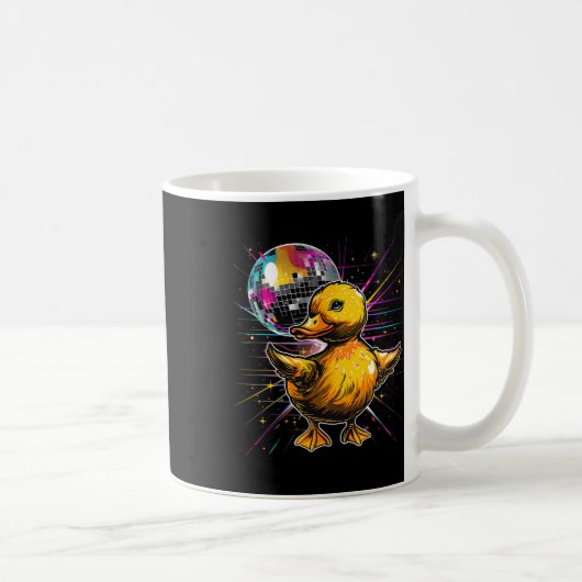 Rubber Eend Disco Dansen Disco Ball Muziek Rubber Koffiemok (Rechts)