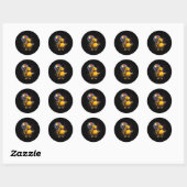 Rubber Eend Disco Dansen Disco Ball Muziek Rubber Ronde Sticker (Vel)