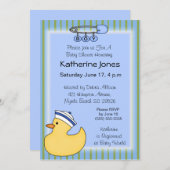 Rubber eend douche uitnodigingen (Voorkant / Achterkant)