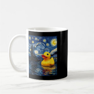 Rubber Eend Duckie Ducky Van Gogh Stijl Sterrennac Koffiemok