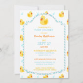 Rubber eend eend ducky geslacht neutraal aqua geel kaart (Voorkant)