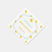 Rubber eend eend ducky geslacht neutraal aqua geel servet (Hoek)