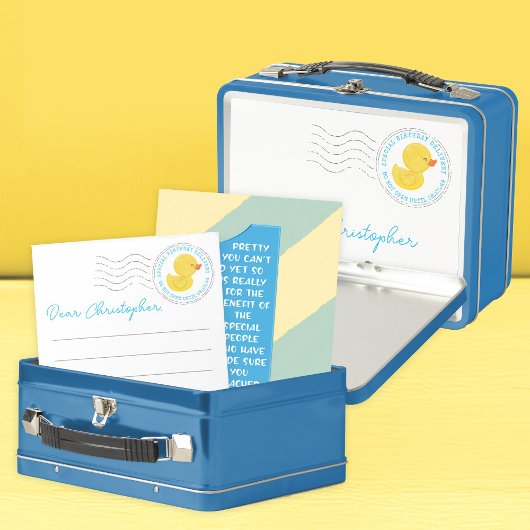 Rubber Eend Eerste Verjaardag Tijd Capsule Lunchbo