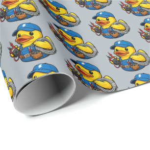 Rubber Eend Elektricien Cadeaupapier