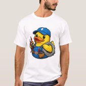 Rubber Eend Elektricien T-shirt (Voorkant)