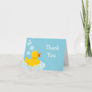 Rubber Eend en Bubbels Baby shower Bedankt