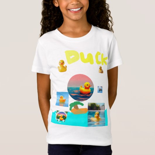 Rubber eend en eendje voor kinderen t-shirt (Voorkant)