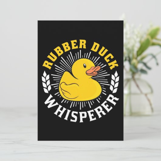 Rubber Eend Fluisteraar Kaart (Staand voorkant)