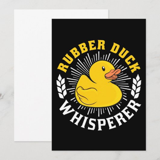 Rubber Eend Fluisteraar Kaart (Voorkant / Achterkant)